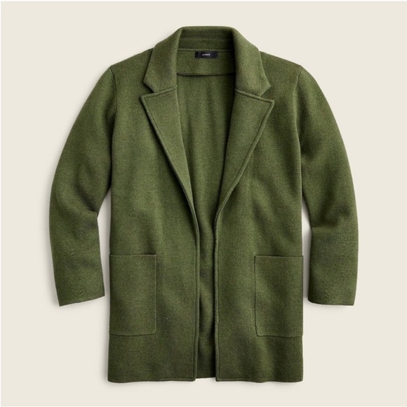 NWT J. Crew Sophie Open Front Sweater Blazer Merino Wool Blend Size Medium - Picture 3 of 10
